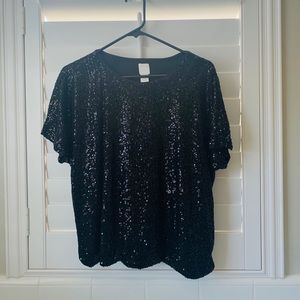 H&M Sequins Top Size Small